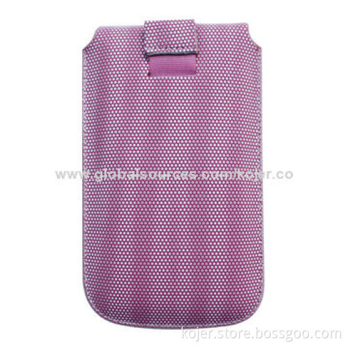 Cellphone Pouches for iPhone 6, 5S, Made of PU Leather, Retractable Pull-tab, OEM Orders Welcomed